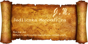 Jedlicska Menodóra névjegykártya